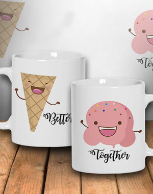 MUG - Ice Cream Couple 2pc's